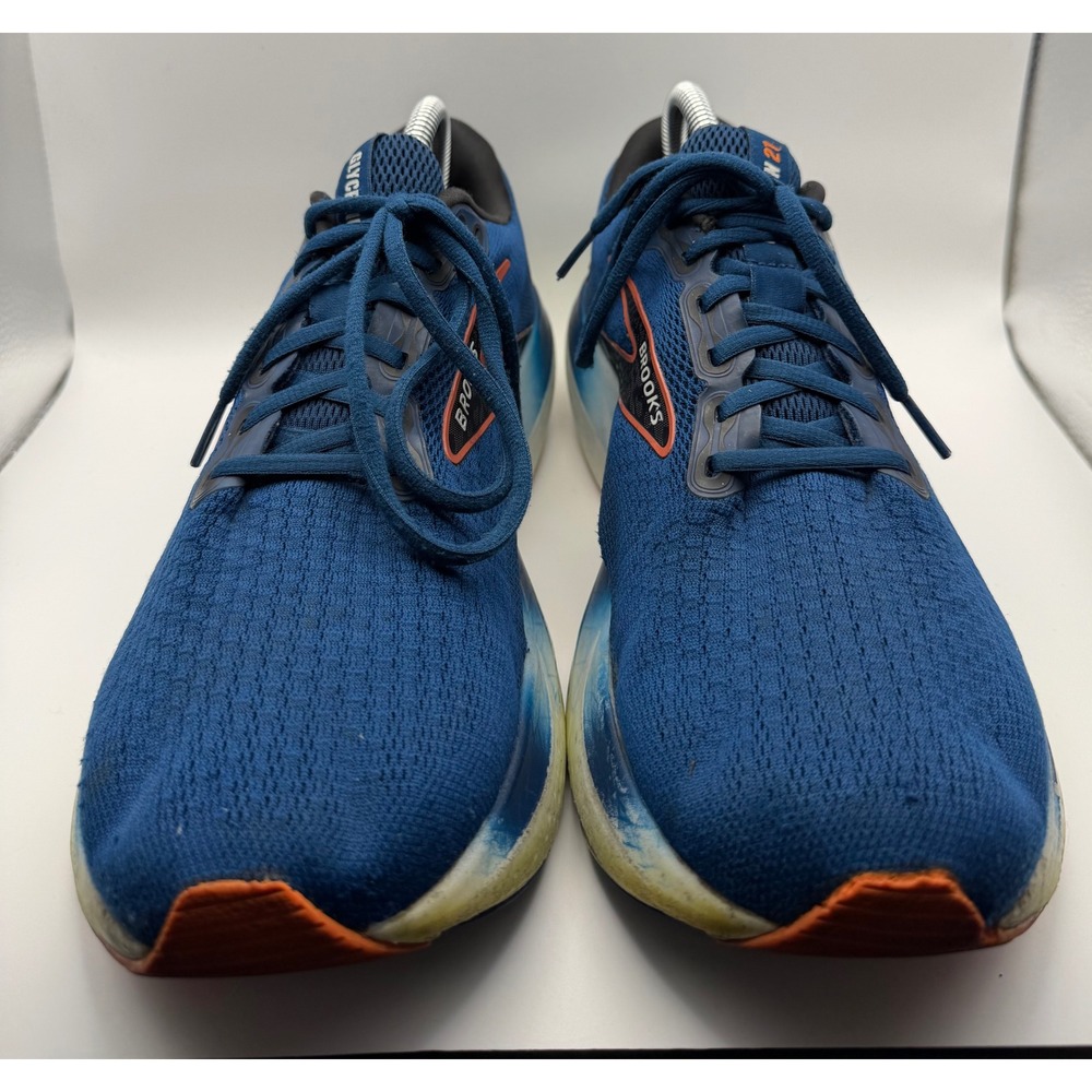 Brooks Glycerin 21 Running Shoes Mens 10 Wide 2E Blue Orange Good DNA LOFT v3 - Picture 4 of 13